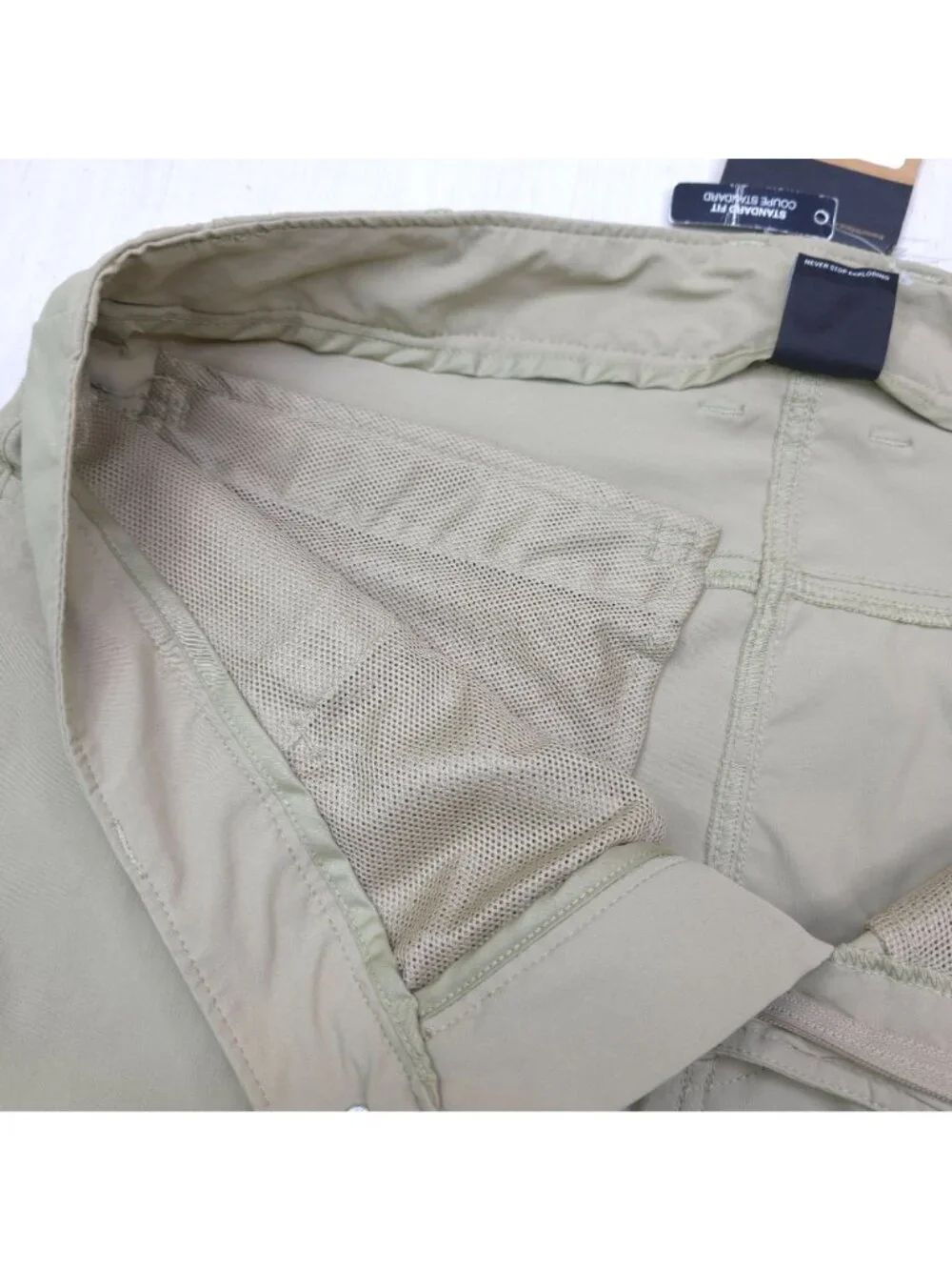 The North Face Sprag Slim Fit Beige Twill Pants With FlashDry Technology Size 38